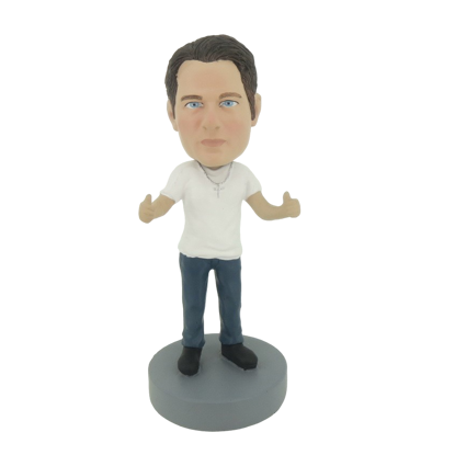 Picture of Custom Bobblehead Doll: Casual Man Ready To Hug