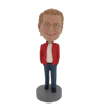 Picture of Custom Bobblehead Doll: Casual Man In Red and Black