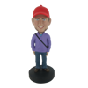 Picture of Custom Bobblehead Doll: Purple Man With Red Hat