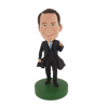 Picture of Custom Bobblehead Doll: Business Man In Black Coat
