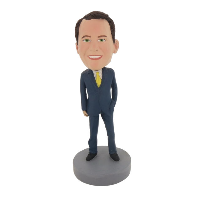 Picture of Custom Bobblehead Doll: Business Man In Blue Suit