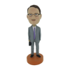 Picture of Custom Bobblehead Doll: Business Man With A Case In Hand