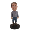 Picture of Custom Bobblehead Doll: Casual Man In Boot