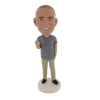 Picture of Custom Bobblehead Doll: Casual Man Waving Goodbye
