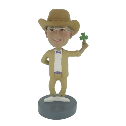 Picture of Custom Bobblehead Doll: Cowboy Holding A Leaf
