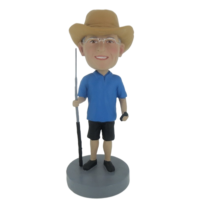 Picture of Custom Bobblehead Doll: Fisherman With Rod