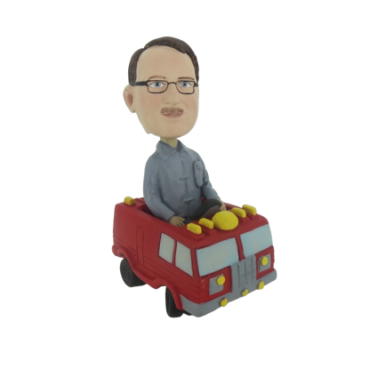 Picture of Custom Bobblehead Doll: Man In Fire Engine