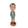 Picture of Custom Bobblehead Doll: Man In Gray Suit