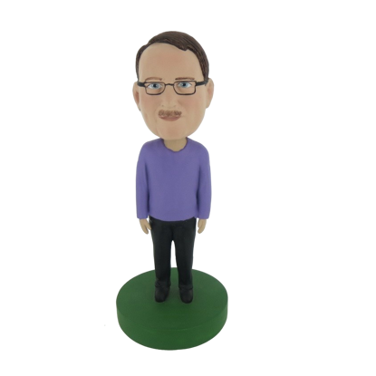 Picture of Custom Bobblehead Doll: Man In Purple And Black
