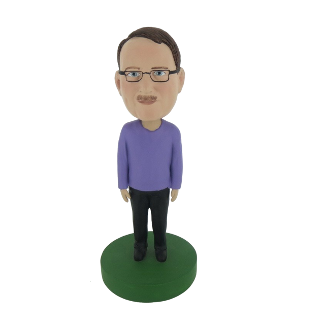 Picture of Custom Bobblehead Doll: Man In Purple And Black
