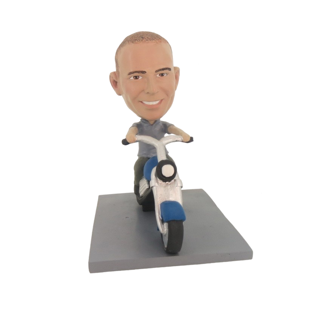 Picture of Custom Bobblehead Doll: Man Riding Motorcycle