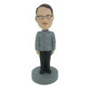 Picture of Custom Bobblehead Doll: Man With Glass Stand Still