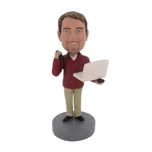 Picture of Custom Bobblehead Doll: Man With Laptop