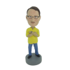 Picture of Custom Bobblehead Doll: Man With Hands On His Chest