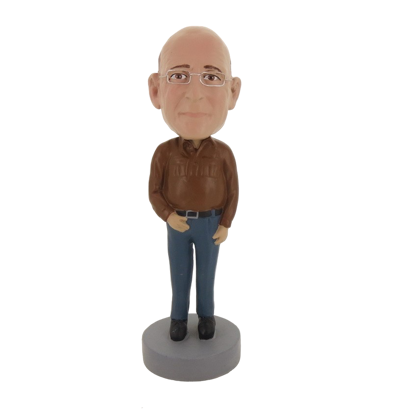 Picture of Custom Bobblehead Doll: Old Man In Brown