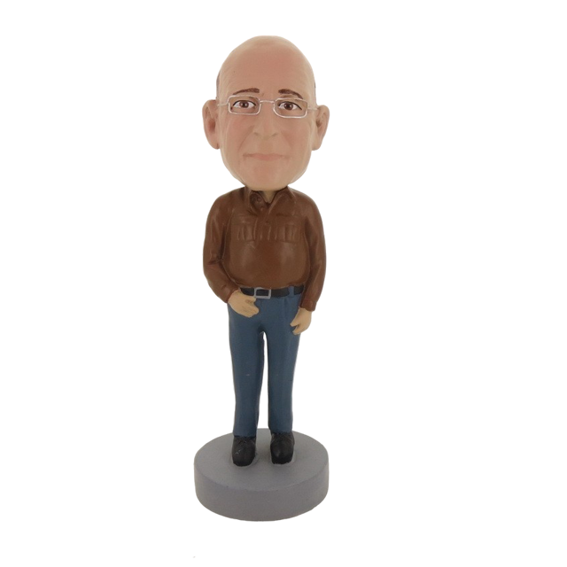 Picture of Custom Bobblehead Doll: Old Man In Brown