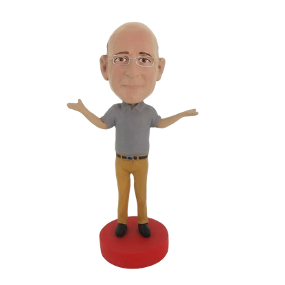 Picture of Custom Bobblehead Doll: Old Man With Hands Up