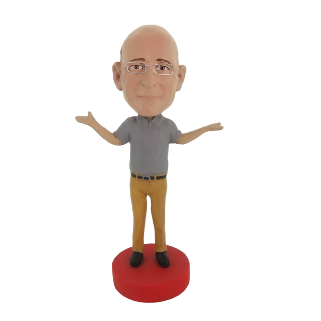 Picture of Custom Bobblehead Doll: Old Man With Hands Up