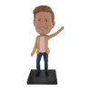 Picture of Custom Bobblehead Doll: One Hand Up Handsome Man
