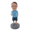 Picture of Custom Bobblehead Doll: Casual Man Enjoying Soft Drink