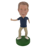 Picture of Custom Bobblehead Doll: Casual Man Happily Excercising
