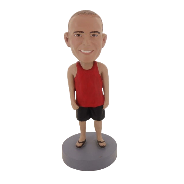 Picture of Custom Bobblehead Doll: Casual Man In Red Shirt