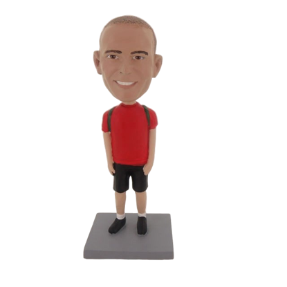 Picture of Custom Bobblehead Doll: Casual Boy With School Bag