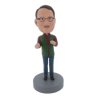 Picture of Custom Bobblehead Doll: Casual Man Wearing Glass