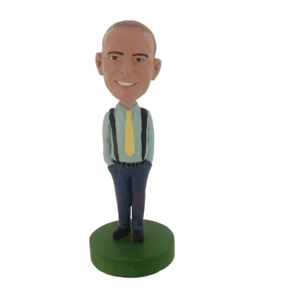 Picture of Custom Bobblehead Doll: Casual Man With A Yellow Tie