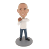 Picture of Custom Bobblehead Doll: Casual Man With Football