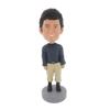 Picture of Custom Bobblehead Doll: Casual Man With Heavy Hair