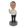 Picture of Custom Bobblehead Doll: Casual Man Playing Cards