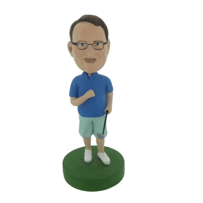 Picture of Custom Bobblehead Doll: Casual Man With Golf Club