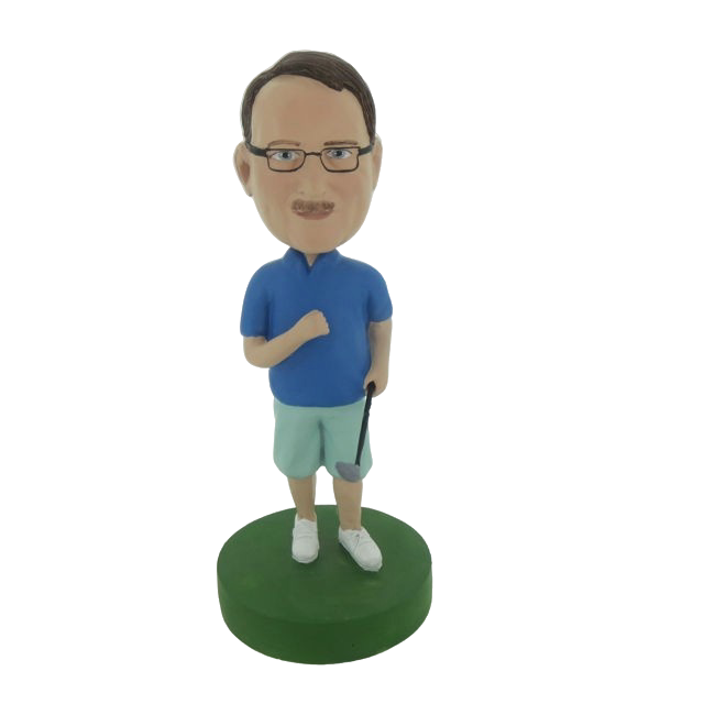 Picture of Custom Bobblehead Doll: Casual Man With Golf Club