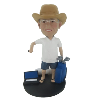 Picture of Custom Bobblehead Doll: Cowboy And Golf Club