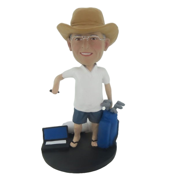 Picture of Custom Bobblehead Doll: Cowboy And Golf Club