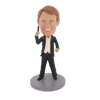 Picture of Custom Bobblehead Doll: Happy Man Holding Up Something Cool