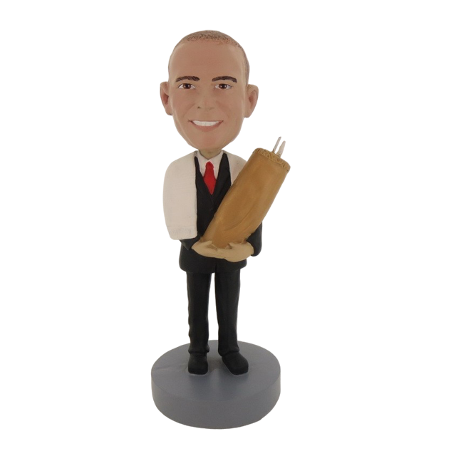Picture of Custom Bobblehead Doll: Jewish Man Holding a Torah