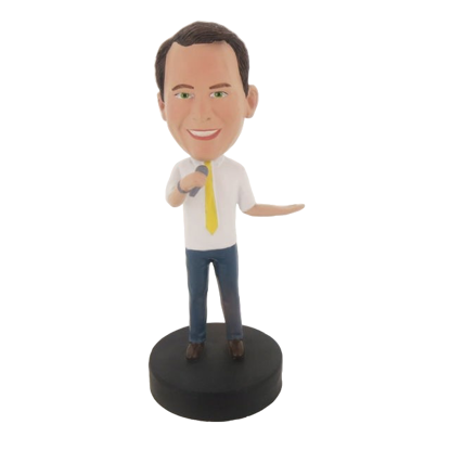 Picture of Custom Bobblehead Doll: Man Having Speech
