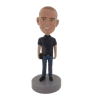 Picture of Custom Bobblehead Doll: Man Holding Black Purse