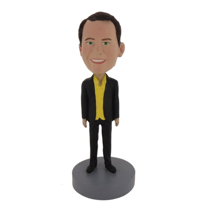 Picture of Custom Bobblehead Doll: Man In Black And Yellow Suit