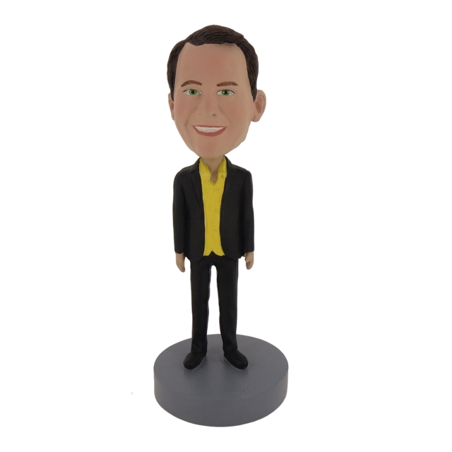 Picture of Custom Bobblehead Doll: Man In Black And Yellow Suit