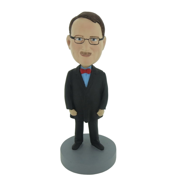 Picture of Custom Bobblehead Doll: Man In Bigger Coat With Bow