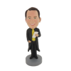 Picture of Custom Bobblehead Doll: Man In Business Coat Calculating