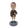 Picture of Custom Bobblehead Doll: Man In Leather Clothing With A Cup