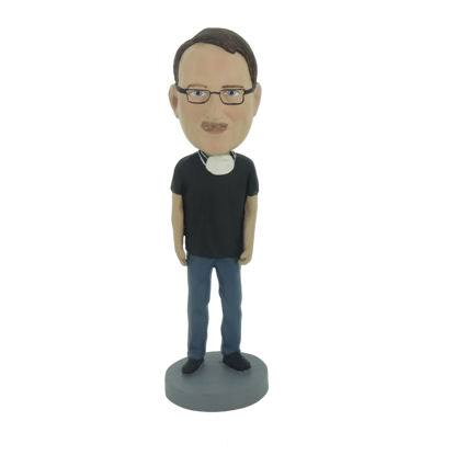 Picture of Custom Bobblehead Doll: Man With A Mask On His Neck