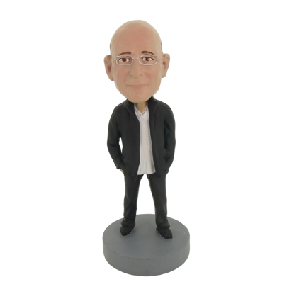 Picture of Custom Bobblehead Doll: Old Man In Black
