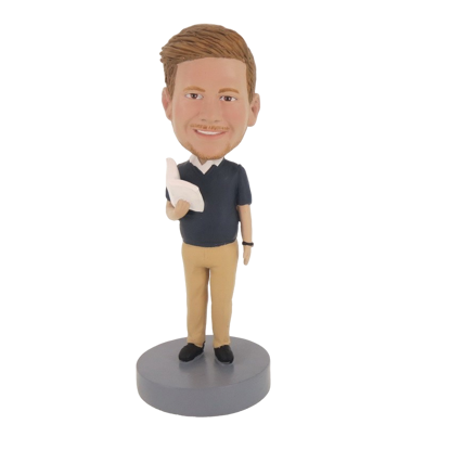 Picture of Custom Bobblehead Doll: Standing Reading Man