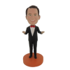 Picture of Custom Bobblehead Doll: Welcoming Man In Black Suit