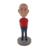 Picture of Custom Bobblehead Doll: Man In Red TShirt And Blue Jeans
